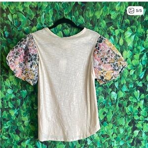 Cupio - Puff Sleeve Bohemian Top